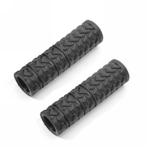 Mtb grip knobs in black rubber - 1