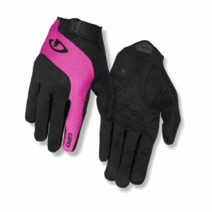 Frauen lange handschuhe tessa gel schwarz/rosa größe s - 1