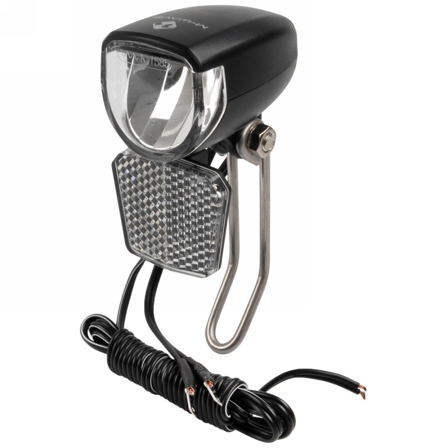 Dynamo front light apollon d 30, 30 lux, 6v/2.4w, with removable reflector, with holder, with german test mark, oem - 1