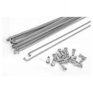 130 x 2.5mm galvanized spokes with nipples - 1