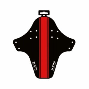 Guardabarros delantero en nylon plegable negro/rojo - 1