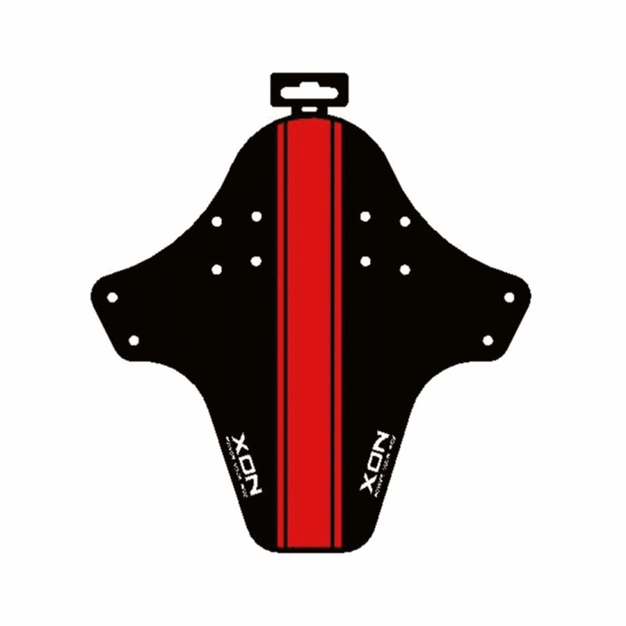 Guardabarros delantero en nylon plegable negro/rojo - 1