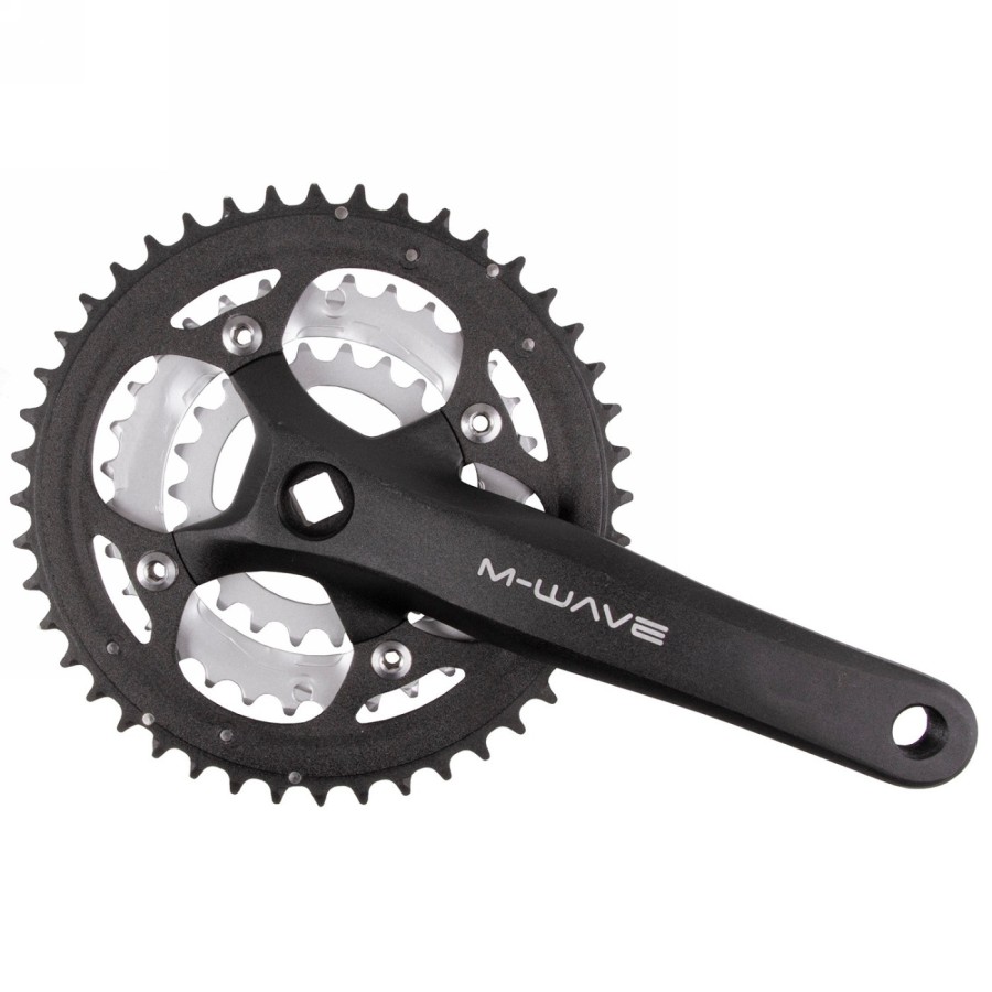 crankset, for 9(and 8)-gear, 175 mm alu-crank, alu-chainring 44 t./steel-chainrings 22/32 t. (all - 1