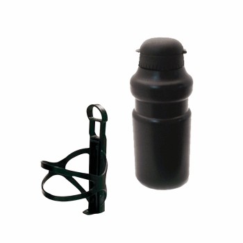 Flacon 500ml + porte-bidon noir - 1