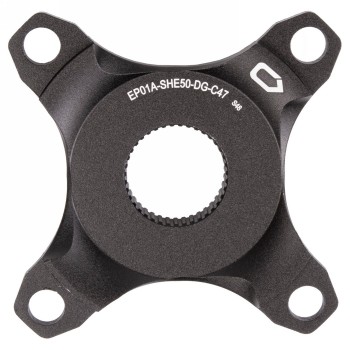 Spider, pour système shimano e5000, pour ligne de chaîne 47 mm, alu, pour garde-chaîne, noir anodisé, sur carte eurotrou - 1