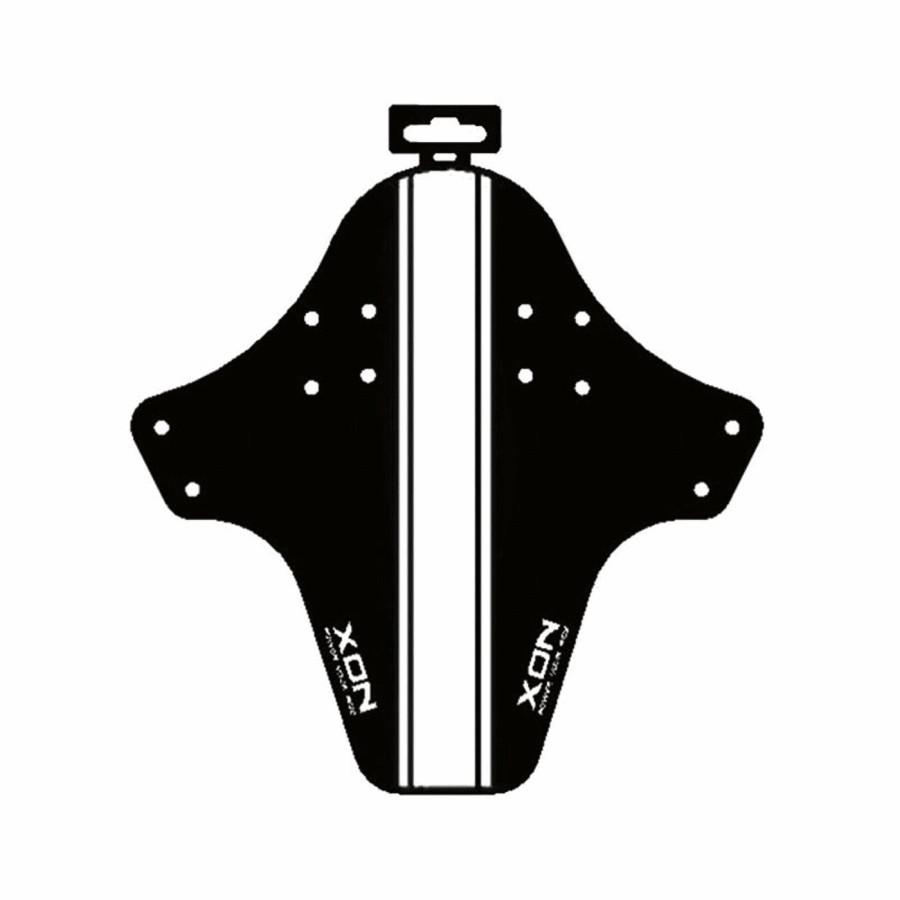 Guardabarros de horquilla delantera de suspensión negro/blanco - 1