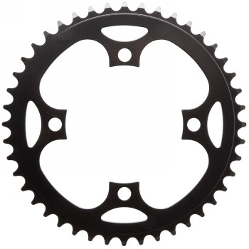 E-bike chainring, steel, bolt circle 104mm, 44 teeth, for 1/2' x 3/32' and 11/128', black, mv - 1