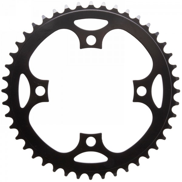 E-bike chainring, steel, bolt circle 104mm, 44 teeth, for 1/2' x 3/32' and 11/128', black, mv - 1