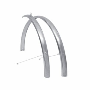 Pair of 28 "stainless steel 36mm condorino mudguards with rods and clamps - 1