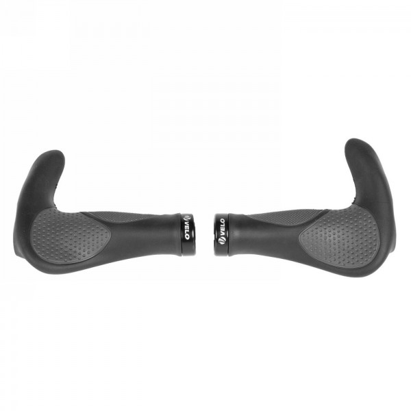 Velo Comfort Screw-on Grips - d3, with auxiliary handle integrated into the handlebar, with gel, ergonomic shape, on card - 1