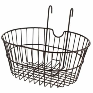 Large oval basket with black hooks - 1