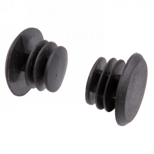 Reusable black handlebar plugs - 1