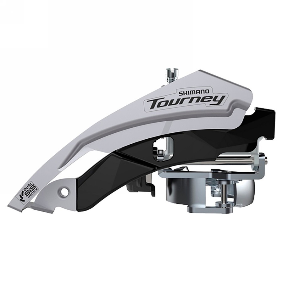 Front derailleur, shimano tourney, fd-ty601-l6, tourney, for 3x6/7/8, top-swing, dual-pull, band type(31.8/34.9mm - 1