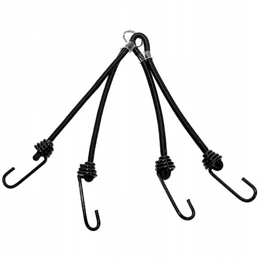 Luggage spider, 4-arm, 25 cm x 8 mm, black, 10 pcs./pe-bag - 1