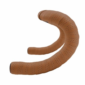 Eolo soft handlebar tape drilled 3mm in brown pu+eva - 1