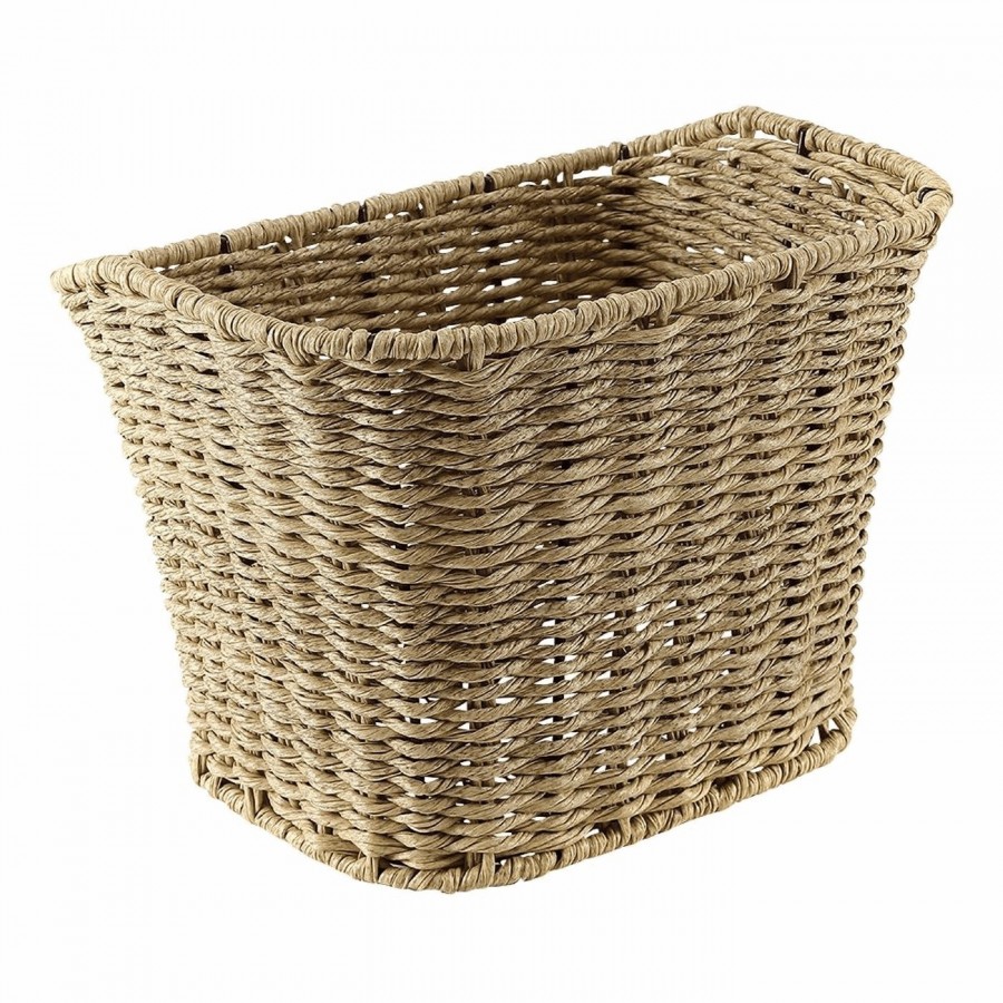 Trendy front basket 35x25x25cm waterproof beige with handle - 1