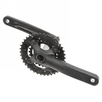 Crankset, for 10-speed, 175 mm aluminium crank, aluminium chainring 38 t./steel chainring 24 t., bolt circle 64 mm (24 t.) / 104