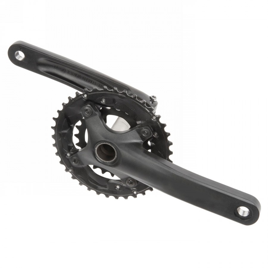 Crankset, for 10-speed, 175 mm aluminium crank, aluminium chainring 38 t./steel chainring 24 t., bolt circle 64 mm (24 t.) / 104