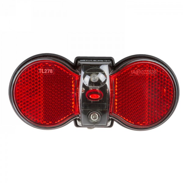 Smart luggage carrier rear light, 1 red led, without test mark, with batteries, mv - 1