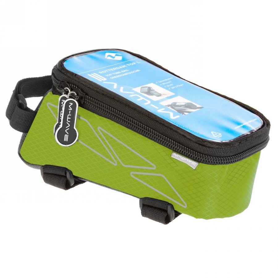 Bolsa de tubo superior para smartphone 'm-wave rotterdam top', verde, cierre con 3 velcros - 1