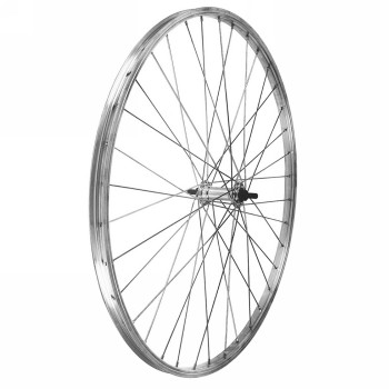 28" 700 ctb front wheel with hub nuts on v-brake bearings - 1