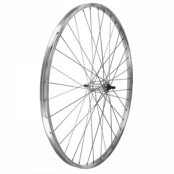 28" 700 ctb front wheel with hub nuts on v-brake bearings - 1