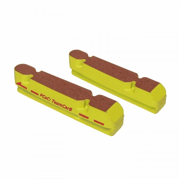 Plaquettes de frein corsa/team 55 mm jaunes pour jantes en aluminium - 1