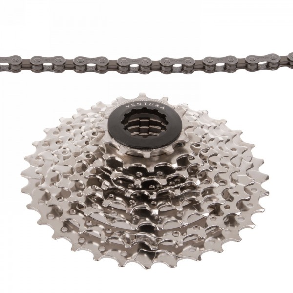 Power set ventura, 8-speed, consisting of cassette sprocket no. 700168 (11-32z) + chain no. 302175 (1/2 x 3/32, 116 links) - 1