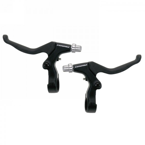 Aluminum brake lever pair, for V-brake and cantilever, EN - tested (EN 14766), matte black, mv - 1