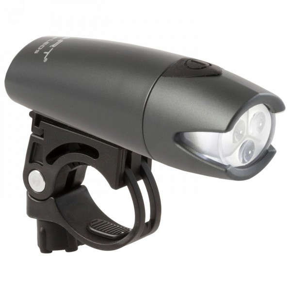 Lampada intelligente a batteria 'polaris', antracite, 3 led bianchi, 2 funzioni, con supporto qr-clip-on n. 220818, con batterie