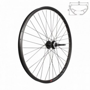 Front wheel 29 "tubeless black aluminum disc with quick release 100mm - 1