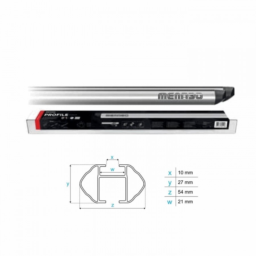 Profil-dachträgerstange 54 x 21 mm – länge größe m - 1