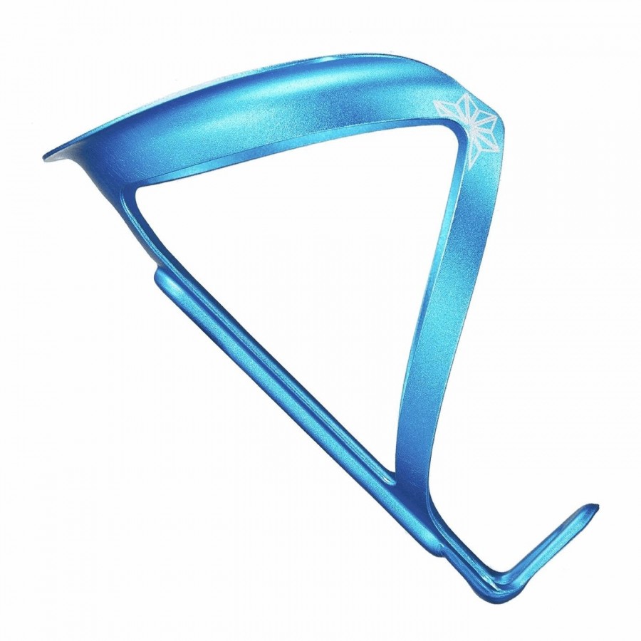 Fly cage bottle cage in aqua blue anodized aluminum - weight: 18g - 1