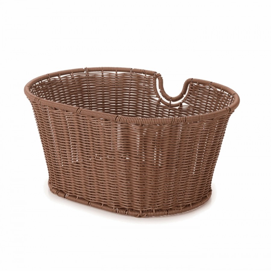 Front basket plastified oval brown - 1