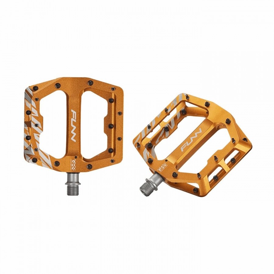 Funndamental 102 x 105 x 17 mm orangefarbenes aluminiumpedal + grs-system - 1