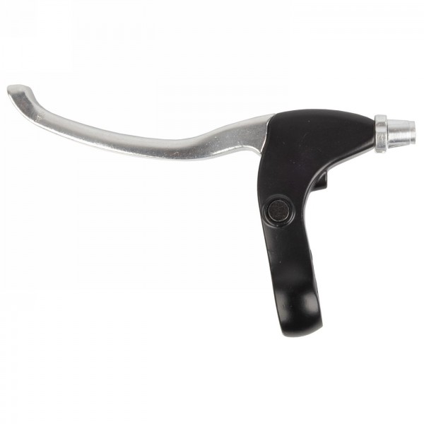 Brake lever, left, silver, black lock, mv - 1