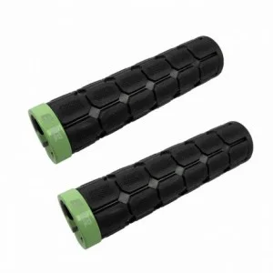 Schwarze / grüne gummigriffe aluminiumhalsband - 1