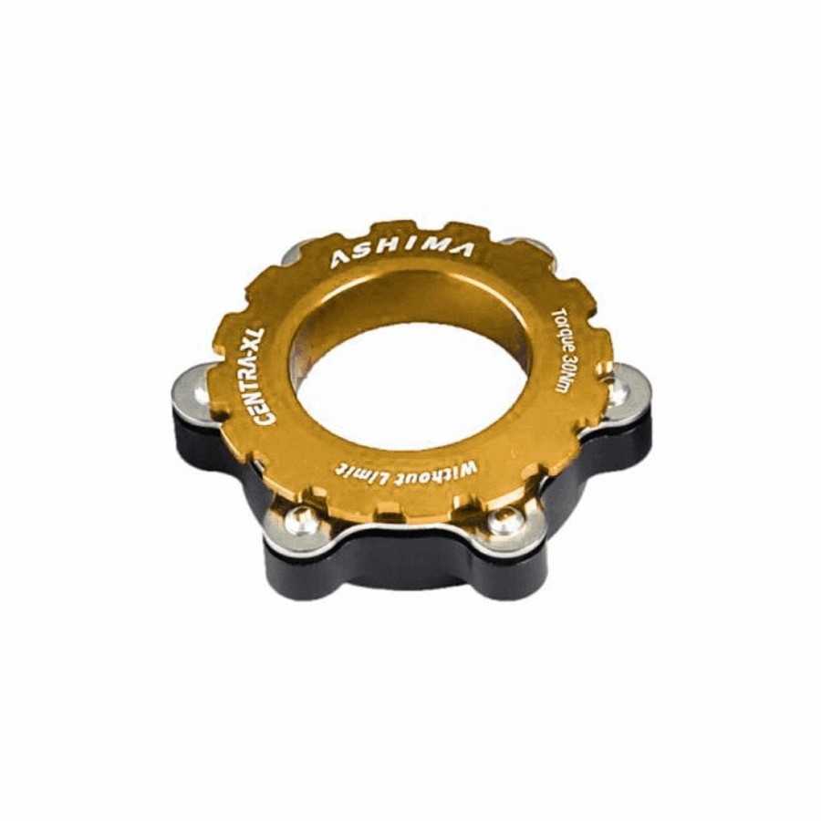 Center lock disc adapter for axle: 9/10/12/15/20mm gold - 1