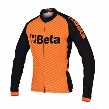 Maillot cyclisme hiver orange taille s - 1