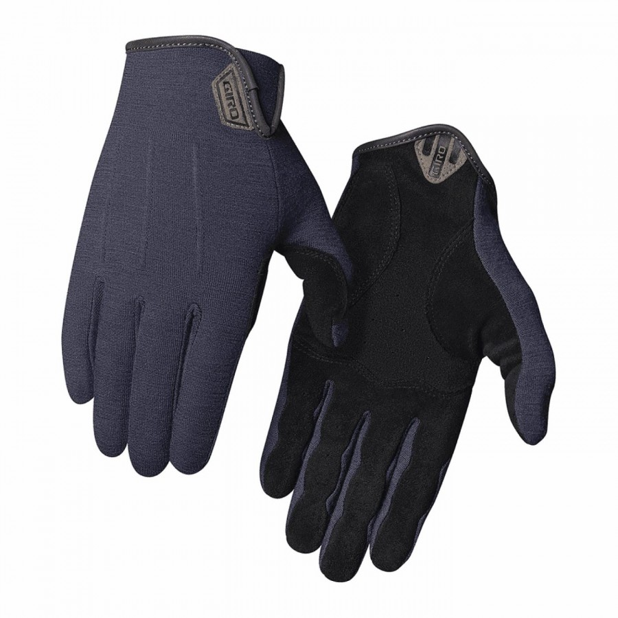 Long d'wool gloves in midnight blue wool size xl - 1