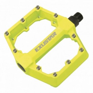 Pédale e-pb531 bmx/freestyle 105x108mm en aluminium jaune - plat - 1