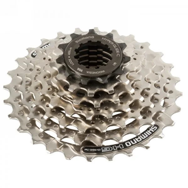 Pignon à cassette, shimano, cs-hg41 7-speed, 11-13-15-18-21-24-28t(ac), pré-assemblé (cs cap), oem - 1