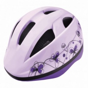 Girl's helmet out-mold shell size s purple flowers fantasy - 1
