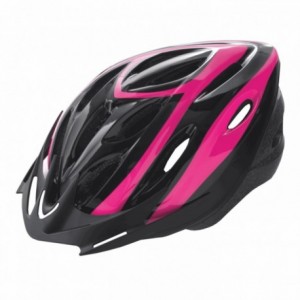 Adult rider helmet out-mold shell size m black pink graphics - 1
