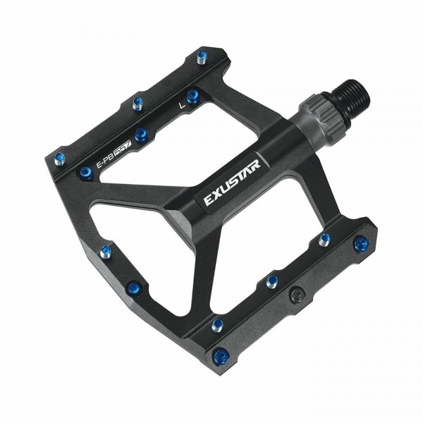 Pedal e-pb557 113x105mm flat attack aus schwarzem aluminium in cr-mo - 1