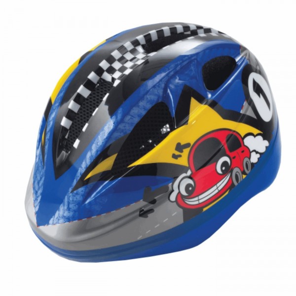 Casco infantil fuera de molde talla xs pequeño coche fantasía azul - 1