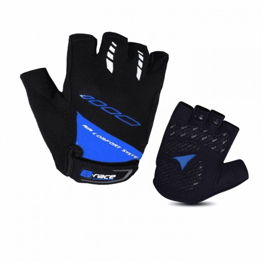Handschuhe b-race bump gel schwarz / blau grösse 3 grösse l - 1