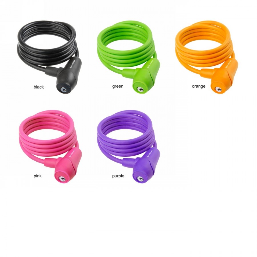 Cadenas en spirale en silicone M-Wave, 1500 x 8 mm, vert, sur carte - 2