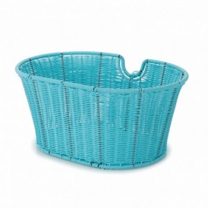 Front basket plastified oval blue - 1