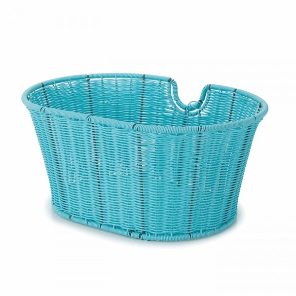 Panier avant plastifié ovale bleu - 1